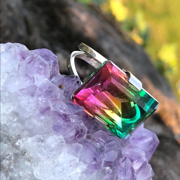 SOLD Watermelon Tourmaline Ring - Picture 7 of 8